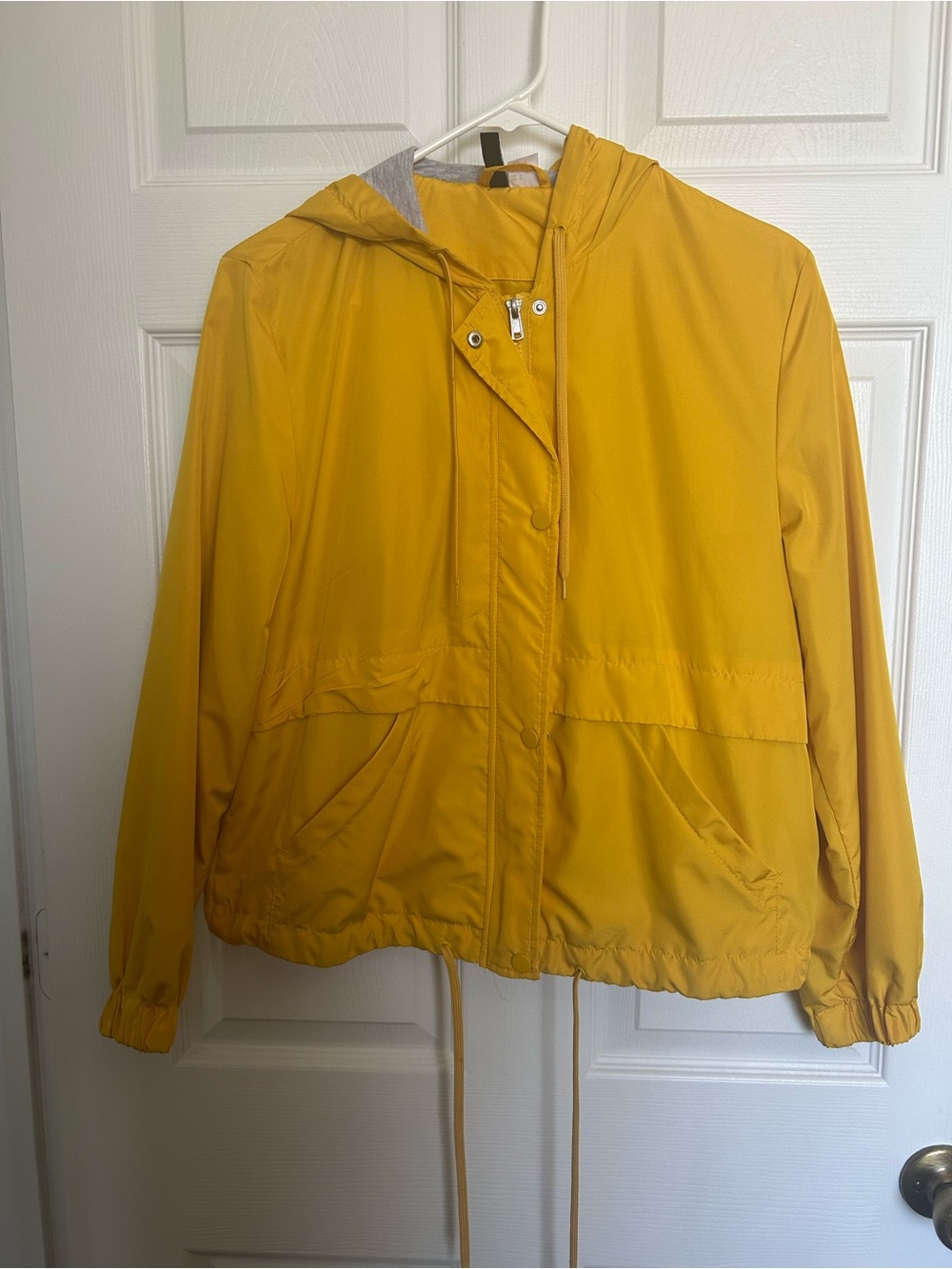 H&M Mustard Yellow Hooded Utility Jacket